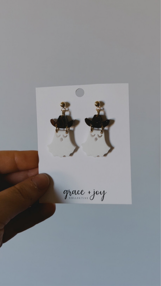 Cowboy Ghost Earrings