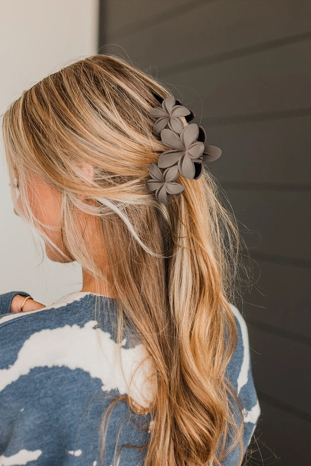 Taupe Flower Clip