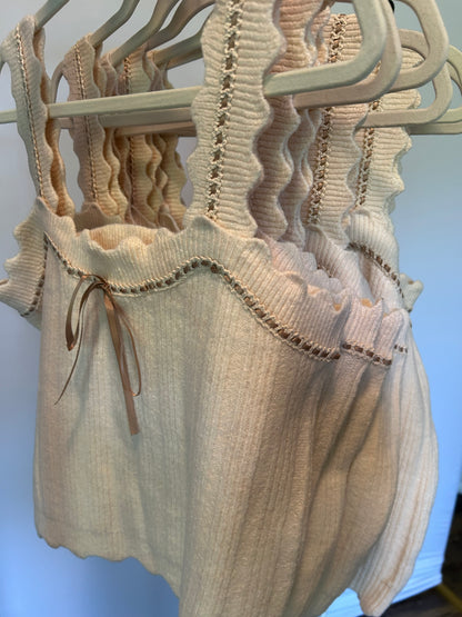 Plus Camille Cropped Knit Tank