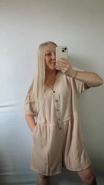 Riley Ribbed Romper- XL