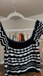 Navy Crochet Tank- Small